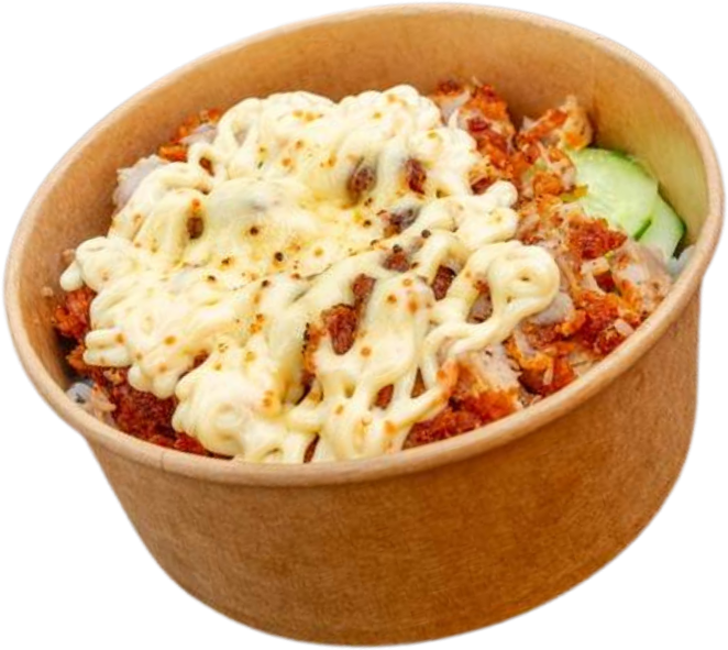 Geprek mayo chicken bowl